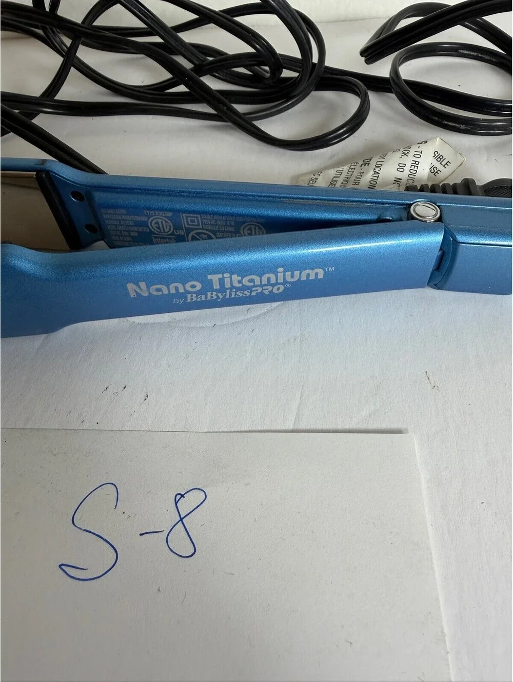 BaBylissPRO Nano Titanium Hair Straightener Blue S-8